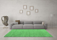 Machine Washable Abstract Emerald Green Modern Rug, wshabs4416emgrn