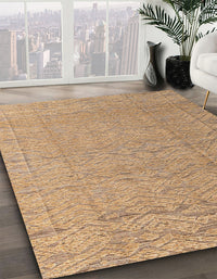 Abstract Light Brown Modern Rug, abs4416