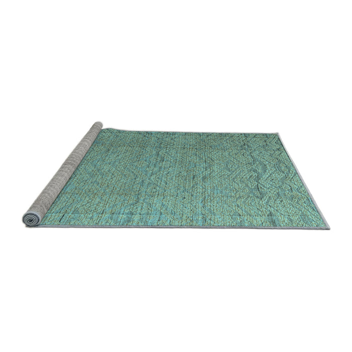 Sideview of Machine Washable Abstract Light Blue Modern Rug, wshabs4416lblu