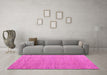 Machine Washable Abstract Pink Modern Rug in a Living Room, wshabs4416pnk