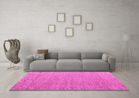 Machine Washable Abstract Pink Modern Rug, wshabs4416pnk