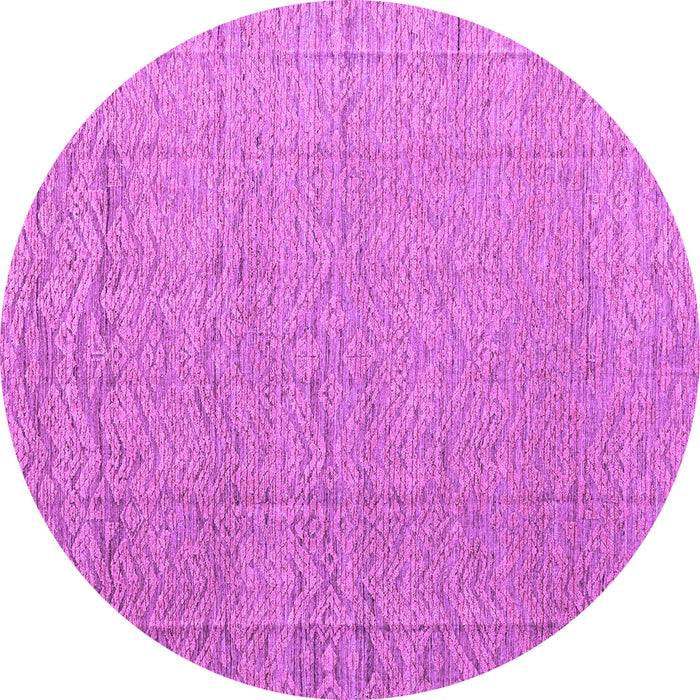 Round Machine Washable Abstract Purple Modern Area Rugs, wshabs4416pur