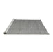 Sideview of Machine Washable Abstract Gray Modern Rug, wshabs4416gry