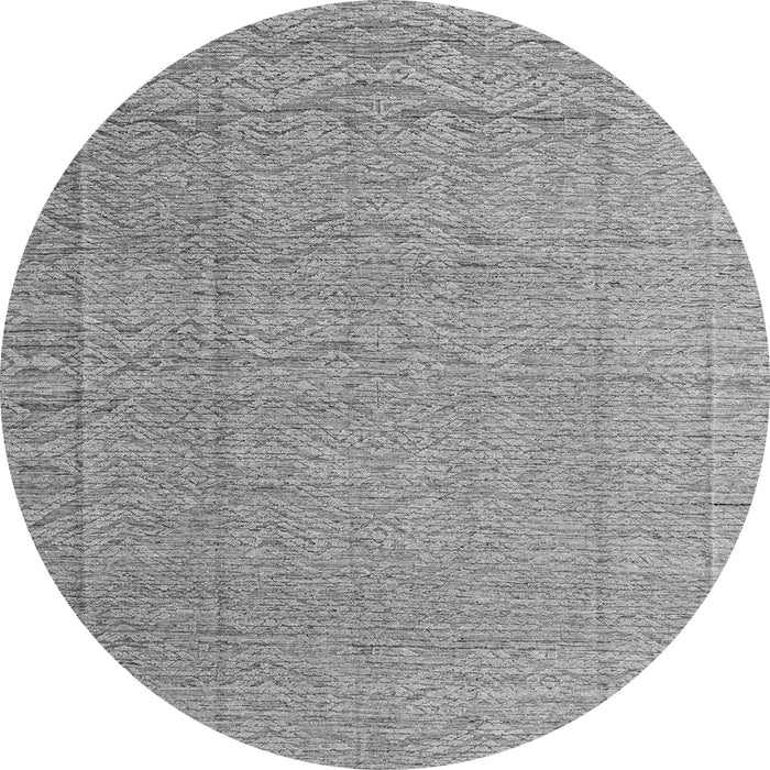 Round Abstract Gray Modern Rug, abs4416gry