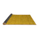 Sideview of Abstract Yellow Modern Rug, abs4416yw