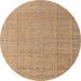 Round Abstract Light Brown Modern Rug, abs4416