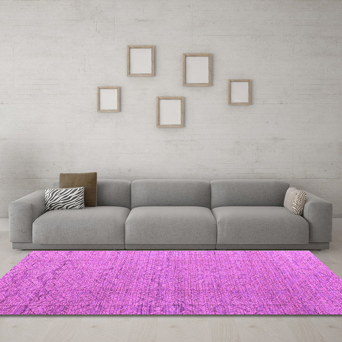 Machine Washable Abstract Purple Modern Area Rugs in a Living Room, wshabs4416pur