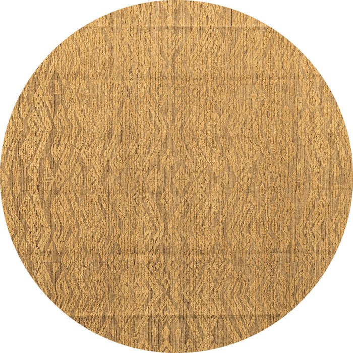 Round Abstract Brown Modern Rug, abs4416brn