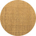 Round Abstract Brown Modern Rug, abs4416brn