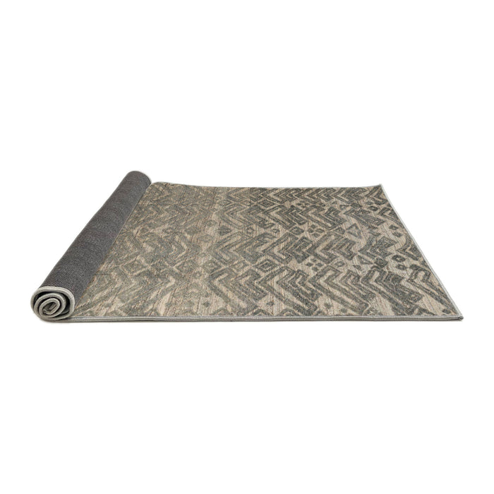Sideview of Abstract Army Brown Modern Rug, abs4417