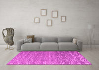 Machine Washable Abstract Pink Modern Rug, wshabs4417pnk