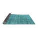 Sideview of Abstract Light Blue Modern Rug, abs4417lblu