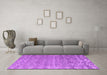 Machine Washable Abstract Purple Modern Area Rugs in a Living Room, wshabs4417pur