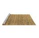 Sideview of Machine Washable Abstract Brown Modern Rug, wshabs4417brn