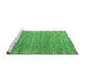 Sideview of Machine Washable Abstract Emerald Green Modern Area Rugs, wshabs4417emgrn