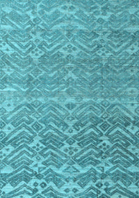 Abstract Light Blue Modern Rug, abs4417lblu