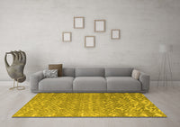 Machine Washable Abstract Yellow Modern Rug, wshabs4417yw