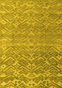 Abstract Yellow Modern Rug, abs4417yw