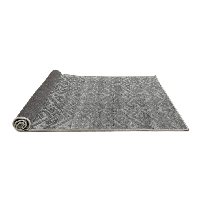 Sideview of Abstract Gray Modern Rug, abs4417gry