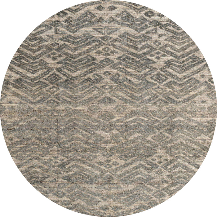 Round Machine Washable Abstract Army Brown Rug, wshabs4417
