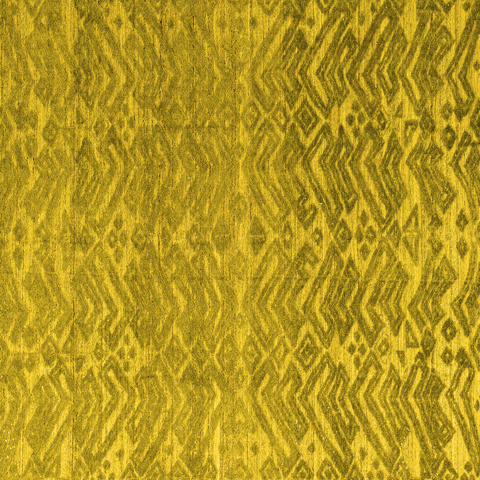 Square Machine Washable Abstract Yellow Modern Rug, wshabs4417yw