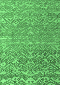 Abstract Emerald Green Modern Rug, abs4417emgrn