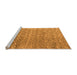 Sideview of Machine Washable Abstract Orange Modern Area Rugs, wshabs4417org