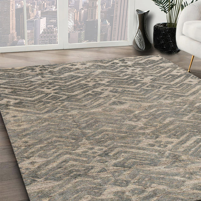 Machine Washable Abstract Army Brown Rug in a Family Room, wshabs4417