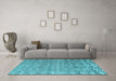 Machine Washable Abstract Light Blue Modern Rug in a Living Room, wshabs4417lblu