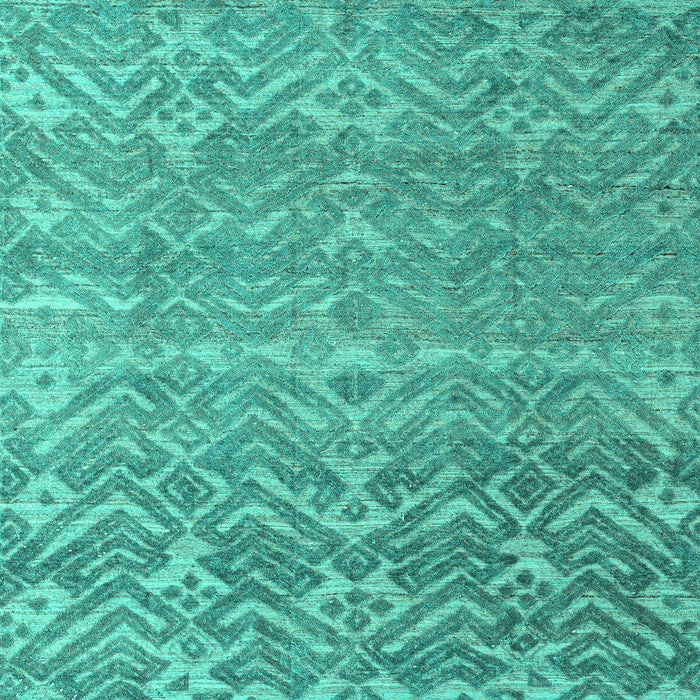Machine Washable Abstract Turquoise Modern Area Rugs, wshabs4417turq