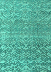 Abstract Turquoise Modern Rug, abs4417turq