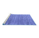 Sideview of Machine Washable Abstract Blue Modern Rug, wshabs4417blu