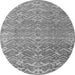 Round Abstract Gray Modern Rug, abs4417gry