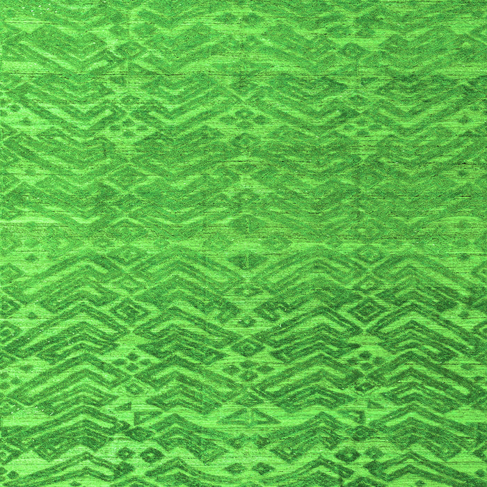 Square Machine Washable Abstract Green Modern Area Rugs, wshabs4417grn