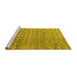 Sideview of Machine Washable Abstract Yellow Modern Rug, wshabs4417yw