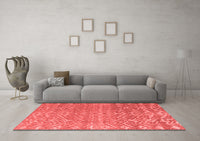 Machine Washable Abstract Red Modern Rug, wshabs4417red