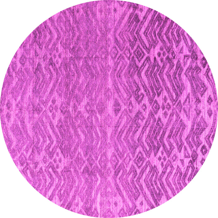 Round Abstract Pink Modern Rug, abs4417pnk