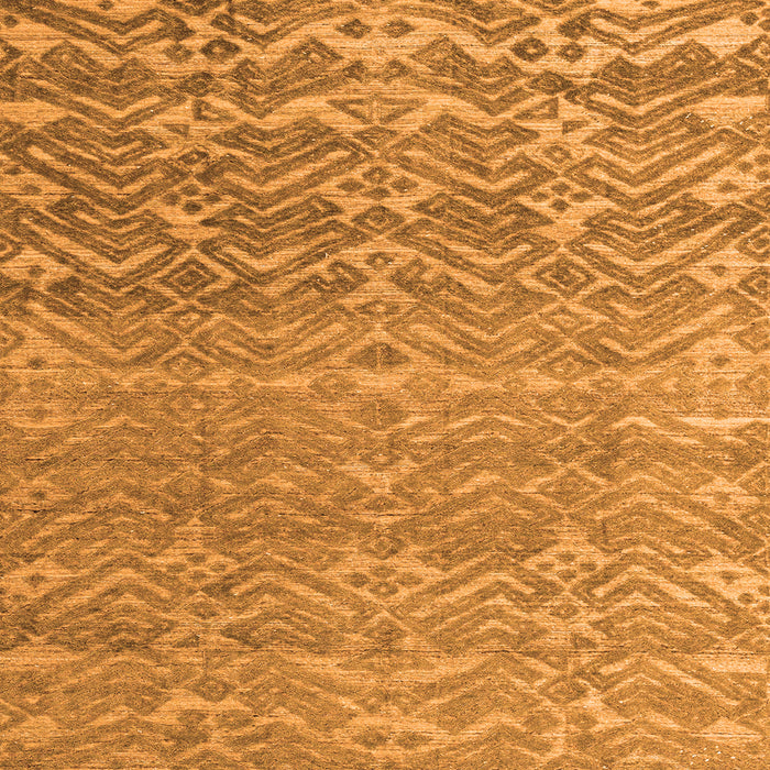 Square Machine Washable Abstract Orange Modern Area Rugs, wshabs4417org