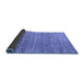 Sideview of Abstract Blue Modern Rug, abs4417blu