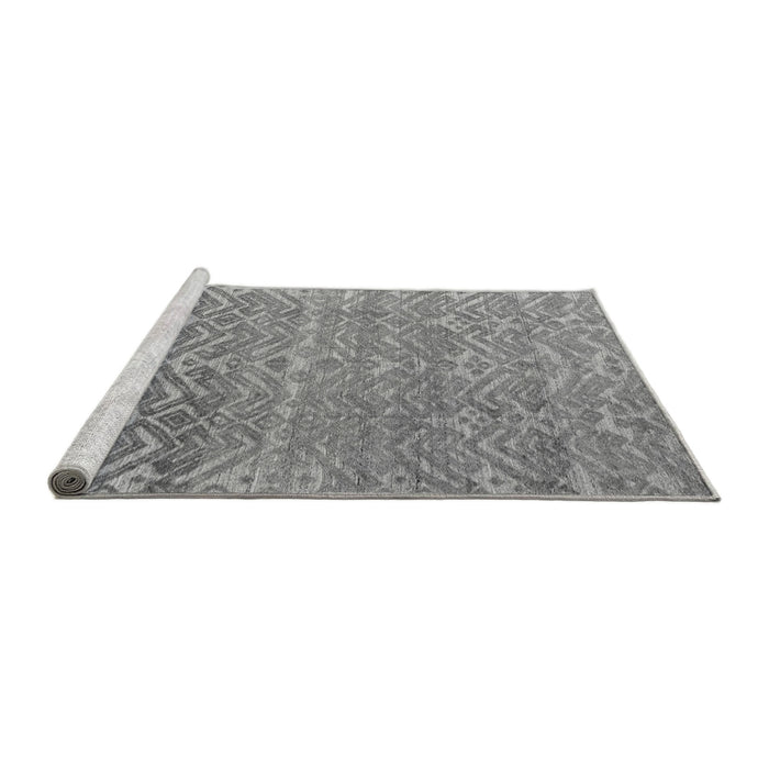 Sideview of Machine Washable Abstract Gray Modern Rug, wshabs4417gry