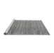 Sideview of Machine Washable Abstract Gray Modern Rug, wshabs4417gry