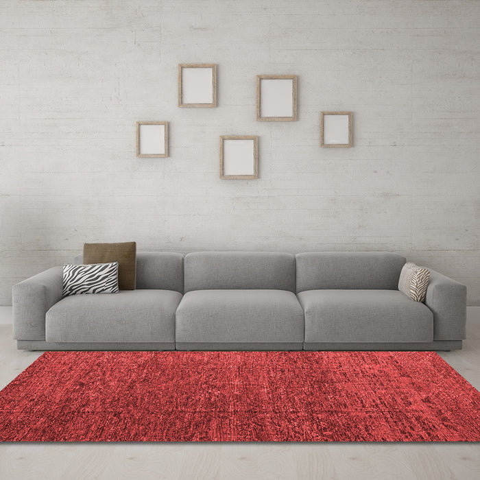 Modern Red Washable Rugs