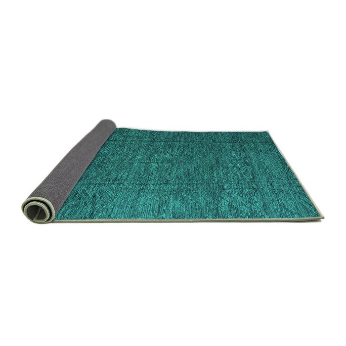 Sideview of Abstract Turquoise Modern Rug, abs4418turq