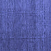 Square Abstract Blue Modern Rug, abs4418blu