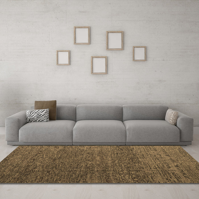 Machine Washable Abstract Brown Modern Rug in a Living Room,, wshabs4418brn