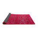 Sideview of Abstract Red Modern Rug, abs4419