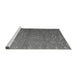 Sideview of Machine Washable Abstract Gray Modern Rug, wshabs4419gry