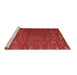 Sideview of Machine Washable Abstract Brown Modern Rug, wshabs4419brn