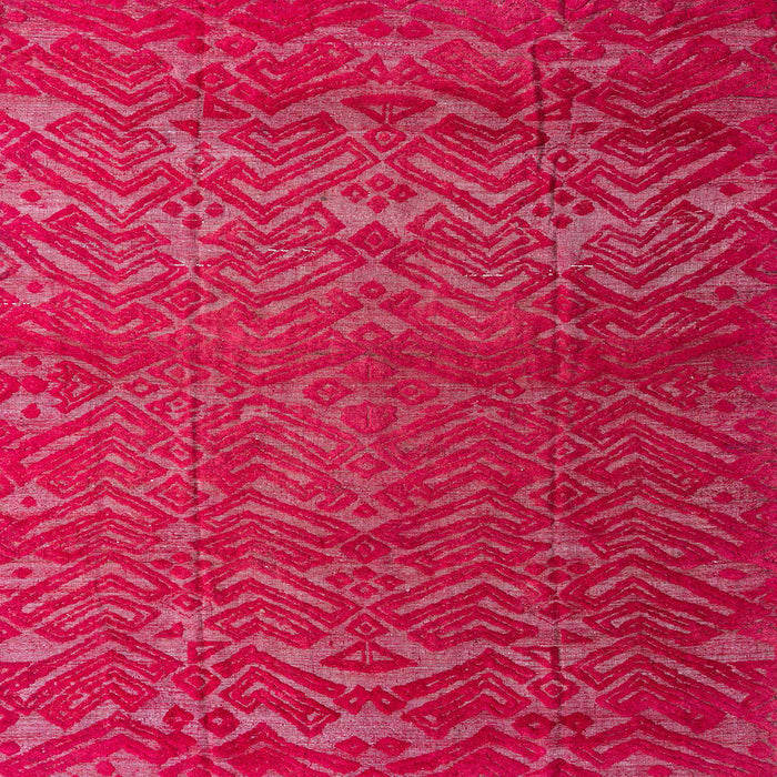 Square Machine Washable Abstract Red Rug, wshabs4419