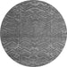 Round Abstract Gray Modern Rug, abs4419gry